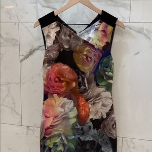 Ted Baker London Multicolor Floral Midi Dress Size 3